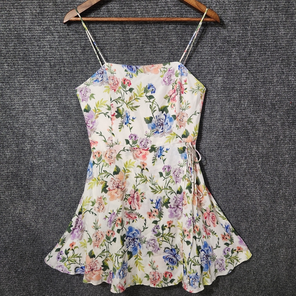 Alice + Olivia Trixie Floral Spaghetti Strap Dress Size 4